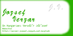 jozsef verzar business card